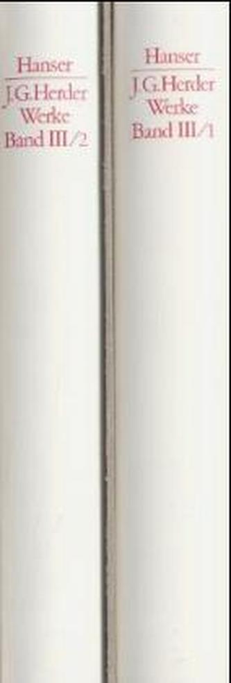 Ideen zu Philosophie der Geschichte der Menschheit, 2 Tl.-Bde.