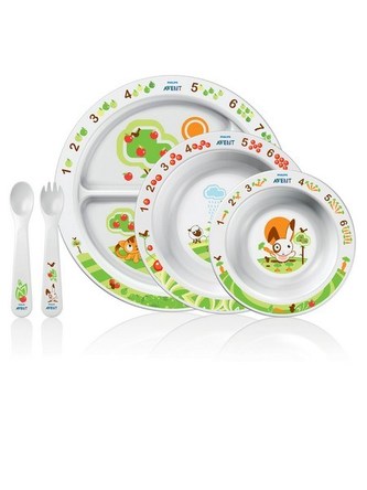 Jídelní sada Avent 6m+ s obrázkem
