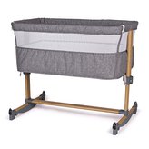 Přístavná postýlka k posteli rodičů s houpačkou Baby Mix Grey