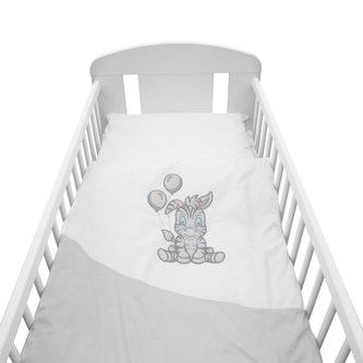 2-dílné ložní povlečení New Baby Zebra exclusive 100/135 bílo-šedé