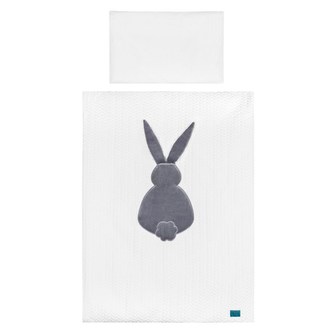 5-dílné ložní povlečení Belisima Králíček 90/120 bílo-šedé