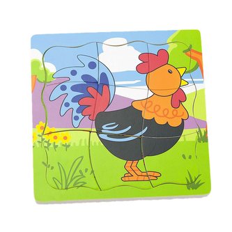 Dětské dřevěné puzzle Viga Jak roste kohoutek