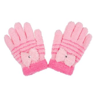 Dětské zimní froté rukavičky New Baby světle růžové - velikost 110 (4-5r)