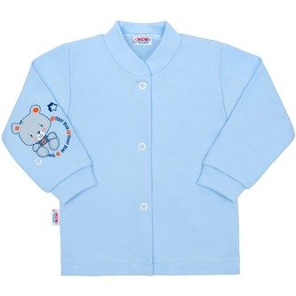 Kojenecký kabátek New Baby teddy modrý - velikost 50