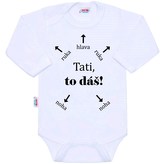 Body s potiskem New Baby Tati, to dáš! - velikost 74 (6-9m)