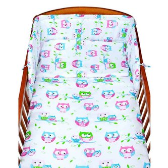 2-dílné ložní povlečení New Baby 90/120 cm bílé se sovou