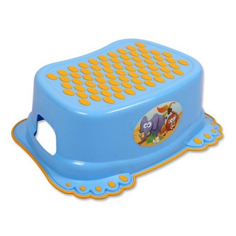 Dětské protiskluzové stupátko do koupelny modré tlapky