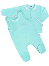 2-dílná bavlněná souprava New Baby Angel modrá - velikost 68 (4-6m)