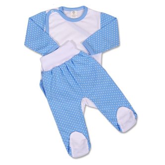 2-dílná souprava New Baby Puntík modrá - velikost 56 (0-3m)