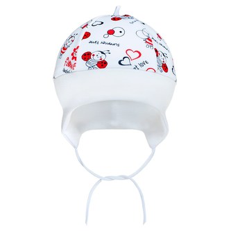 Dětská bavlněná čepička New Baby Beruška - velikost 74 (6-9m)