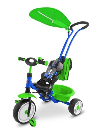 Dětská tříkolka Milly Mally Boby Delux blue-green
