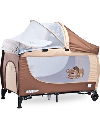 Cestovní postýlka CARETERO Grande brown 2016