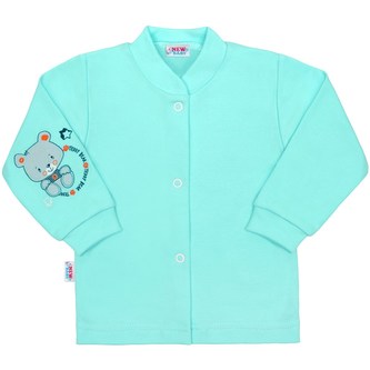 Kojenecký kabátek New Baby teddy tyrkysový - velikost 50