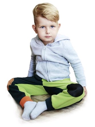 Dětské flícáky VG malinovo-antracitové - velikost 98/104