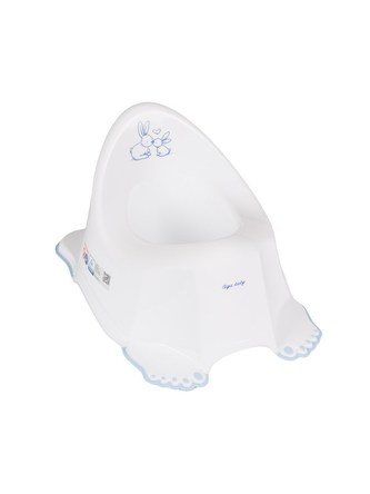 Hrající dětský nočník protiskluzový Bunny bílý