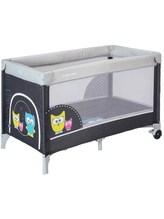 Dětská cestovní postýlka Baby Mix Sova tmavě šedá