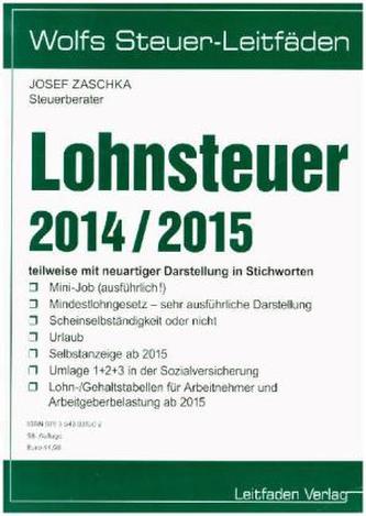 Lohnsteuer 2014 / 2015