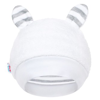 Luxusní dětská zimní čepička s oušky New Baby Zebra - velikost 74 (6-9m)