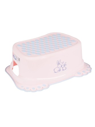 Dětské protiskluzové stupátko do koupelny Bunny růžové