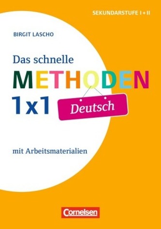 Das schnelle Methoden-1x1 Deutsch mit Arbeitshilfen - Sekundarstufe