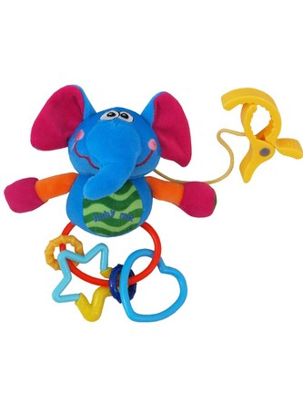 Plyšová hračka s chrastítkem Baby Mix slůne
