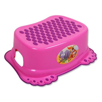 Dětské protiskluzové stupátko do koupelny růžové tlapky