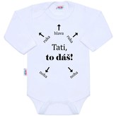 Body s potiskem New Baby Tati, to dáš! - velikost 50