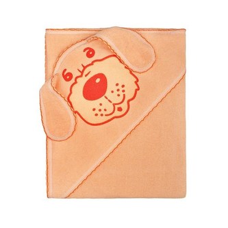 Dětská froté osuška pejsek 100x100 oranžová