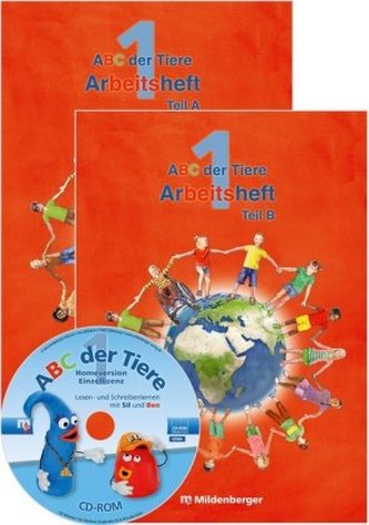 1. Schuljahr, Arbeitsheft Grundschrift, Teil A und B, 2 Hefte m. CD-ROM