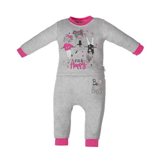 Kojenecké tepláčky a tričko Fit and Happy New Baby - velikost 74 (6-9m)