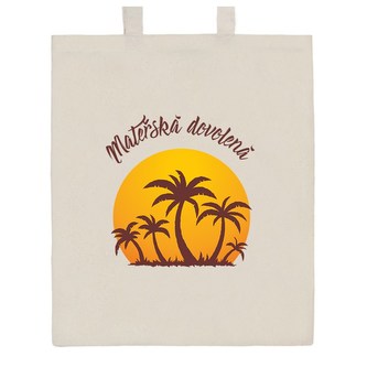 Bavlněná nákupní taška přírodní s potiskem New Baby Mateřská dovolená