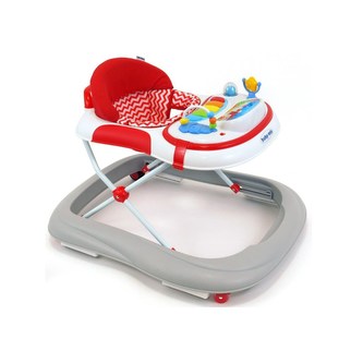 Dětské chodítko Baby Mix se silikonovými kolečky grey-red