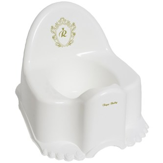 Hrající dětský nočník Royal bílo zlatý