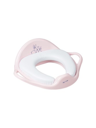 Dětské sedátko na WC měkké Králíčci růžové