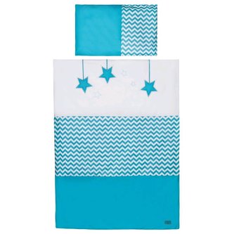 5-dílné ložní povlečení Belisima Hvězdička 100/135 tyrkysové