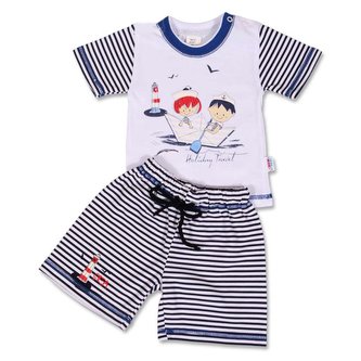 2-dílná letní souprava New Baby Námořník - velikost 128 (7-8 let)