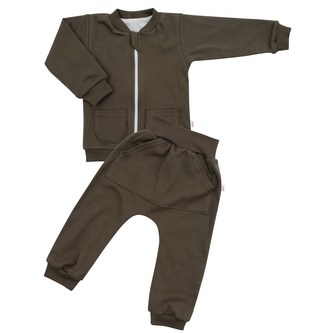 Kojenecké tepláčky a mikinka New Baby Uni zelená - velikost 86 (12-18m)