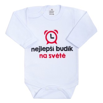 Body s potiskem New Baby nejlepší budík na světě - velikost 62 (3-6m)