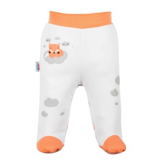 Kojenecké bavlněné polodupačky New Baby Liška lososová - velikost 56 (0-3m)