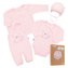 Kojenecká soupravička do porodnice New Baby Sweet Bear růžová - velikost 62 (3-6m)
