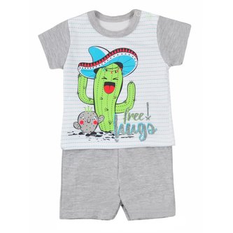 Letní soupravička Koala Cactus Summer šedá - velikost 68 (4-6m)