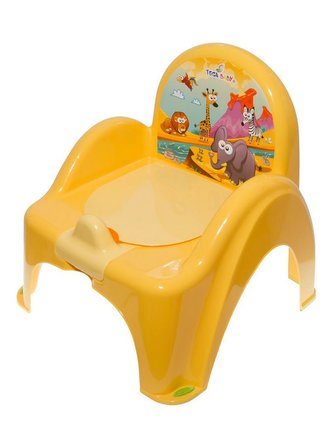 Dětský nočník s poklopem žlutý safari