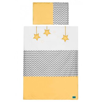 2-dílné ložní povlečení Belisima Hvězdička 100/135 žluté