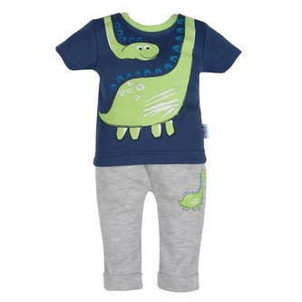 Kojenecké tričko s krátkým rukávem a tepláčky New Baby Dino - velikost 74 (6-9m)