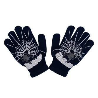 Dětské zimní rukavičky New Baby s pavoukem černé - velikost 104 (3-4r)