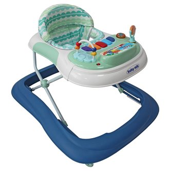 Dětské chodítko Baby Mix se silikonovými kolečky Navy Mint