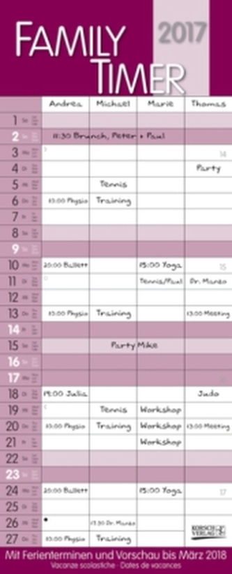 Family Timer Malve 2017