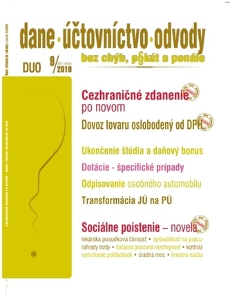 Dane, účtovníctvo, odvody 9-2019