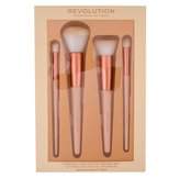 Makeup Revolution London Conceal & Define štětec na oční stíny 1 ks + štětec na tvářenku 1 ks + blendovací štětec 1 ks + štětec na oční stíny 1 ks