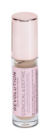 Makeup Revolution London Conceal & Define Korektor 4 g C7.5 pro ženy